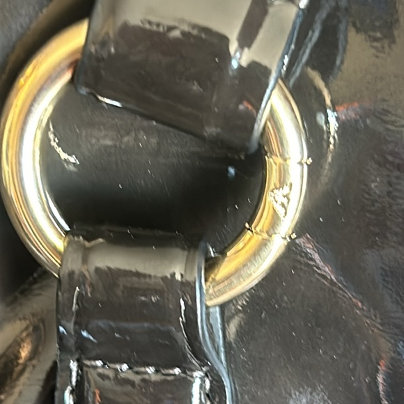 Armani Patent Leather Bag Crossbody Brown Emporio Bag - Picture 6 of 16